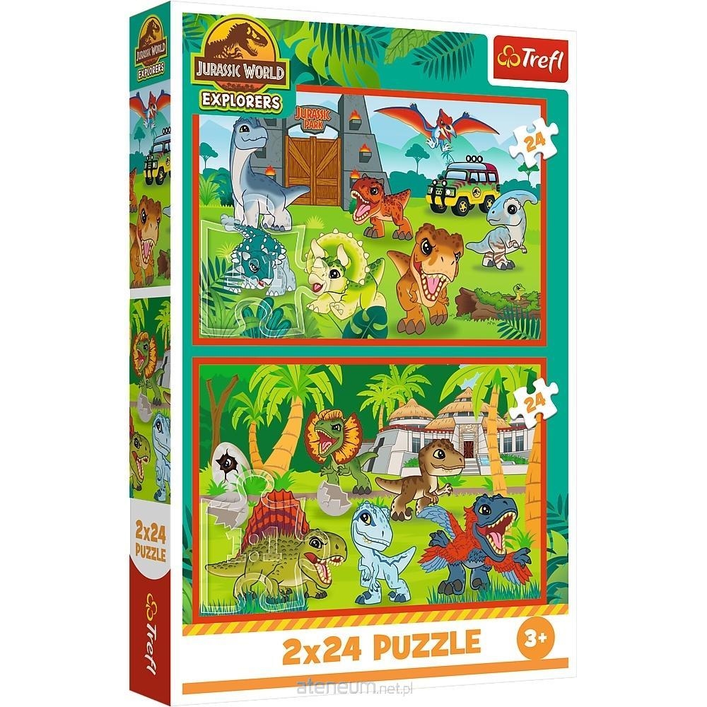 PUZZLE 2x24 Małe dinozaury / JurassicWorld 34437