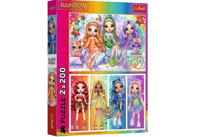 PUZZLE 2x200 Tęczowe lalki /MGA RainbowHigh 13335
