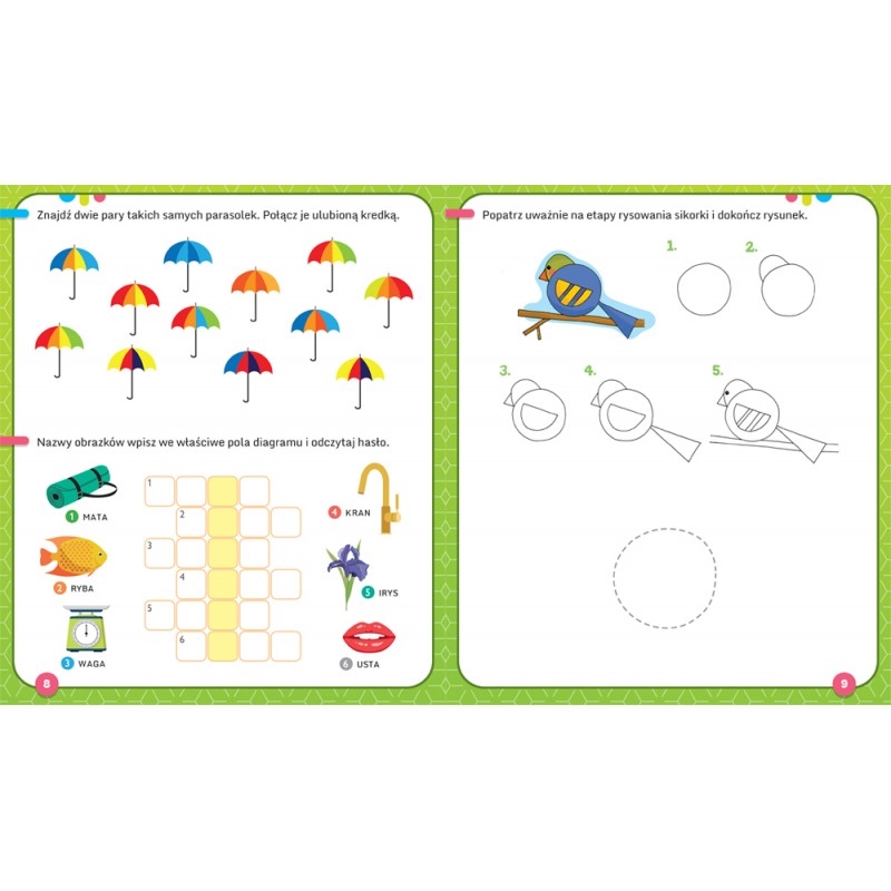 Łamigłówki dla przedszkol.z wesołą małpką 34513