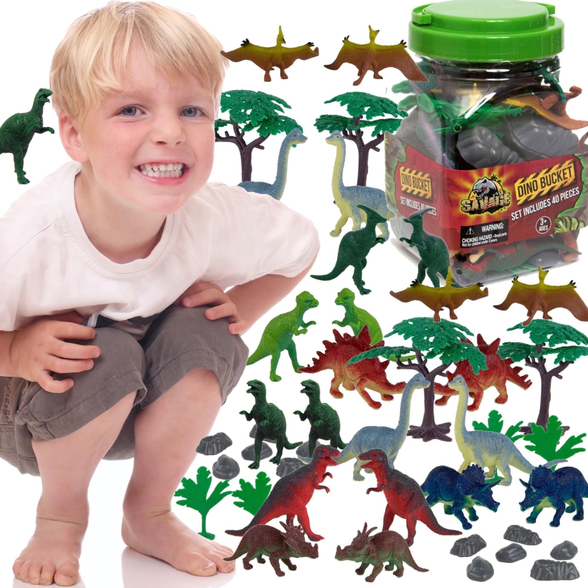 *****Boley Dinozaury zest.40el w pojem.75232 52323