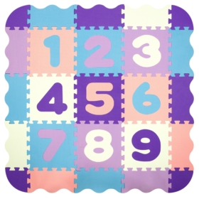 Mata puzzlowa 9 elem.30x30 kojec fiolet 34344