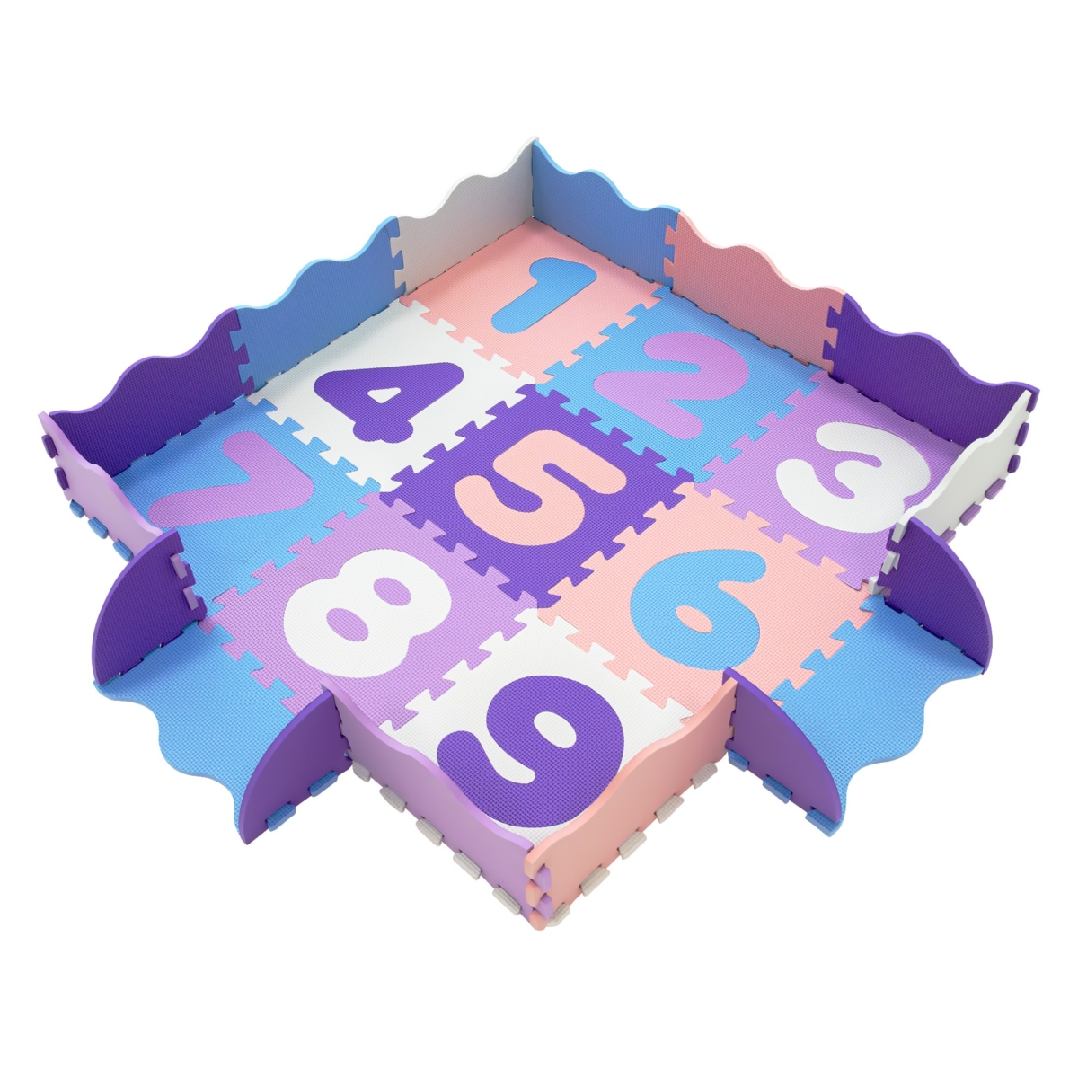 Mata puzzlowa 9 elem.30x30 kojec fiolet 34344