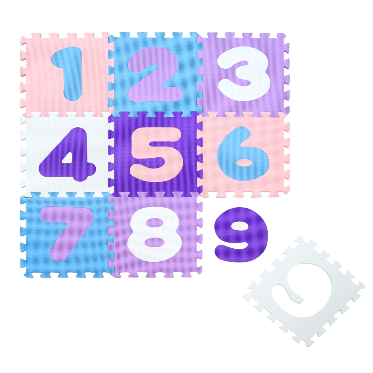 Mata puzzlowa 9 elem.30x30 kojec fiolet 34344