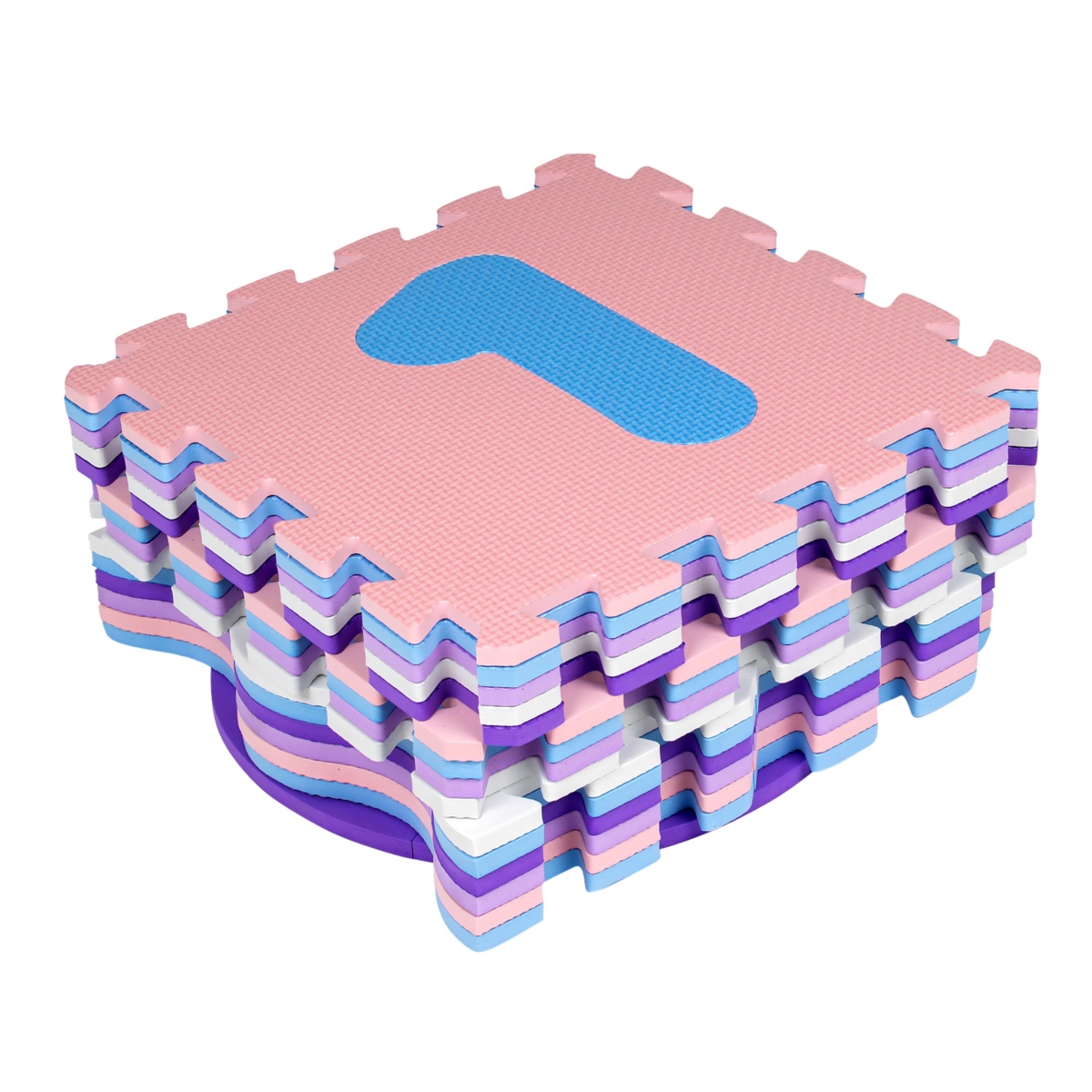 Mata puzzlowa 9 elem.30x30 kojec fiolet 34344
