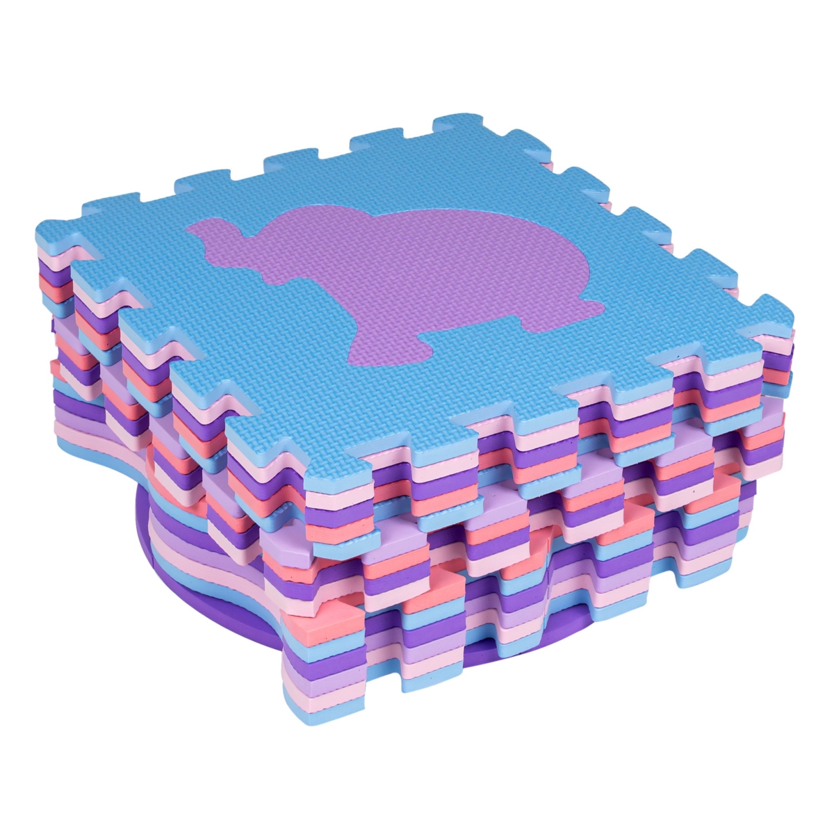 Mata puzzlowa 9 elem.30x30 fiolet kojec 34351