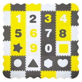 Mata puzzlowa 16 elem.30x30 szary kojec 34405