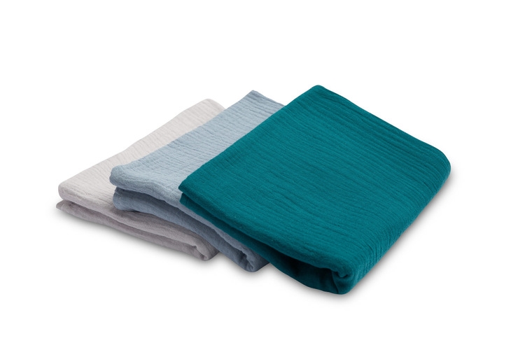 SENSILLO PIELUSZKI MUŚLINOWE NIEBIESKIE 3 SZT