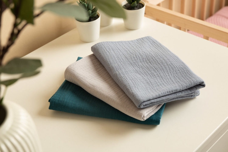 SENSILLO PIELUSZKI MUŚLINOWE NIEBIESKIE 3 SZT