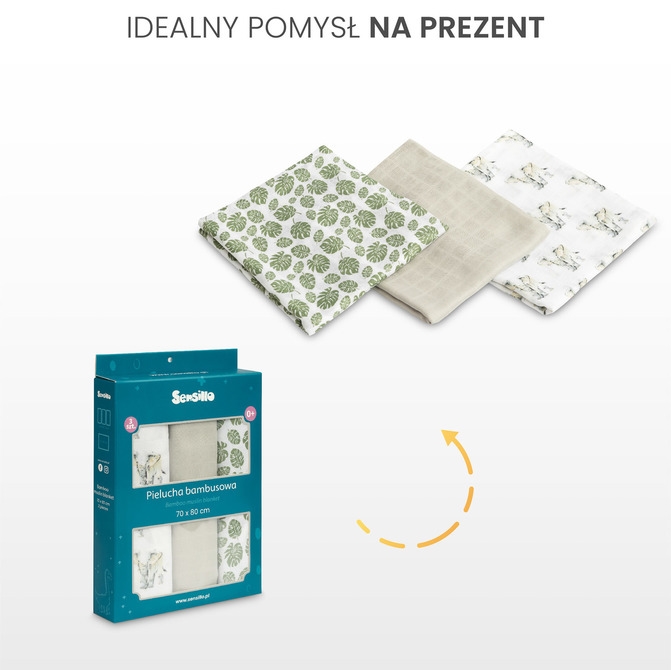 SENSILLO PIELUCHA BAMBUSOWA SŁONIK 3 SZT