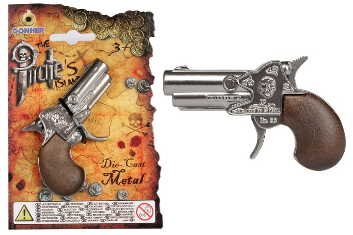 GONHER pistolet pirata mały metal 156/0 15602