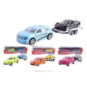 Pojazd metal samochód z lawetą auta 09008