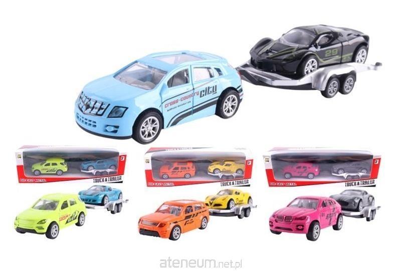 Pojazd metal samochód z lawetą auta 09008