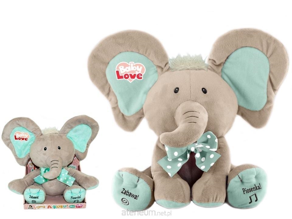 Słonik A Kuku 24cm beż-miętowy pios. 003780 06508