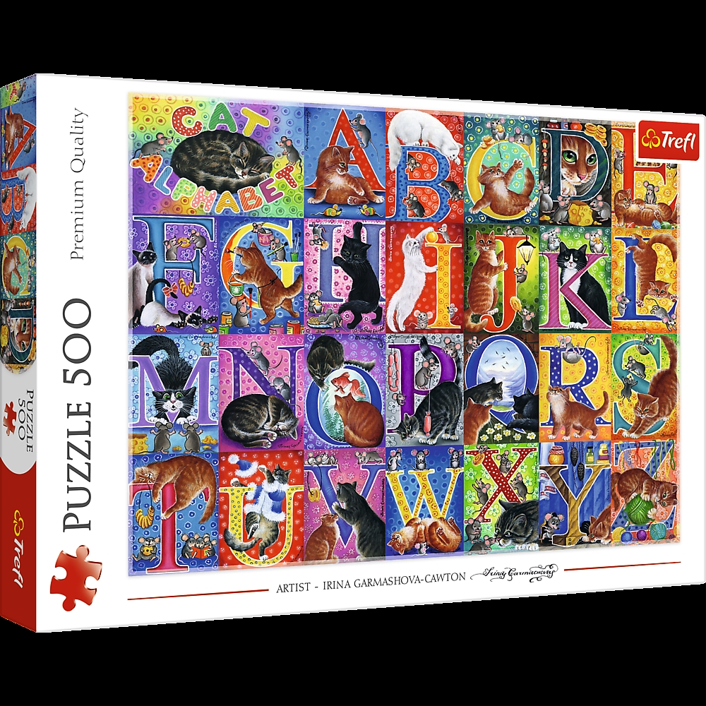 PUZZLE 500 Koci alfabet 37527
