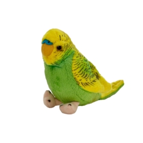 Papuga falista 13cm zielono-żółta 13728 17710
