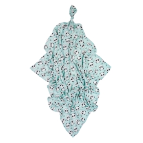 BOCIOLAND PIELUSZKA BAMBUSOWA 75X75 PANDA MIĘTA