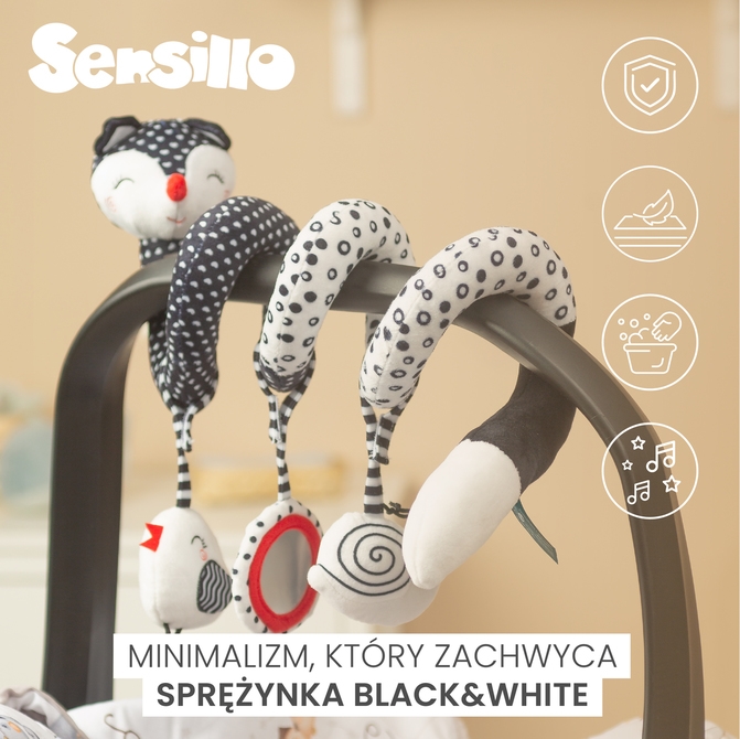 BLACK&WHITE SPRĘŻYNKA EDUKACYJNA LISEK