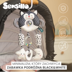 BLACK&WHITE ZABAWKA PODRÓŻNA KOTEK