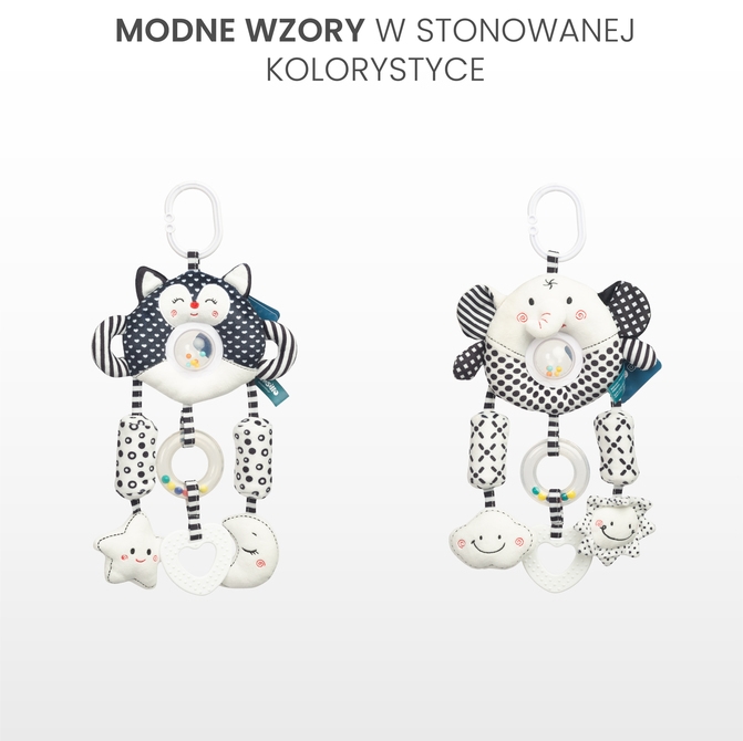 BLACK&WHITE ZABAWKA PODRÓŻNA KOTEK