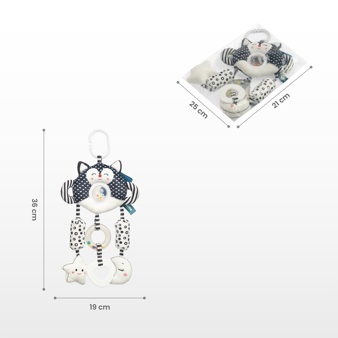 BLACK&WHITE ZABAWKA PODRÓŻNA KOTEK