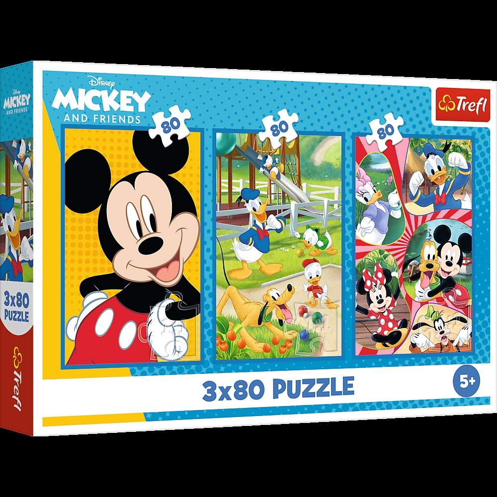 PUZZLE 3x80 Ekipa Myszki Miki /Disney 34887
