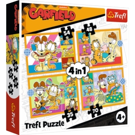 PUZZLE 4w1 Garfield kocha lazanię /Garfield 34673
