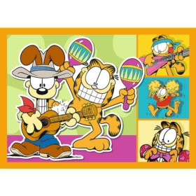 PUZZLE 4w1 Garfield kocha lazanię /Garfield 34673