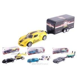 Samochód z przyczepą mix