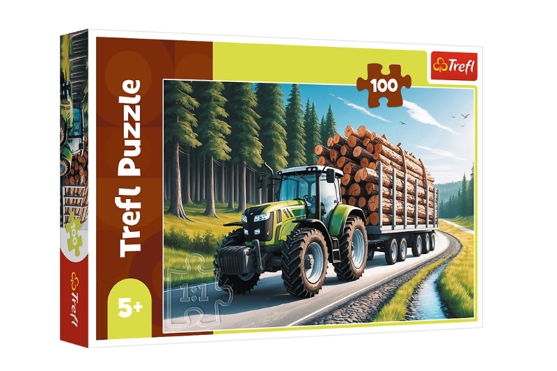 Puzzle 100 Ciągnik leśny TREFL