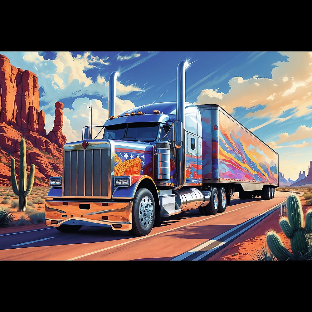 Puzzle 160 Ciężarówka w trasie TREFL