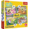 Trefl Puzzle 4w1 Podwodne życie SpongeBoba 34674