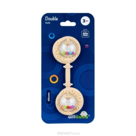 Grzechotka podwójna beżowa