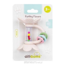 Grzechotka Kwiatki pastelowe