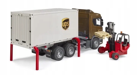 Scania Super 560R kontener UPS z wózkiem widłowym