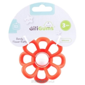 Grzechotka Kwiatek czerwona