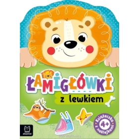 Łamigłówki z lewkiem. Książeczka z naklejkami 4+