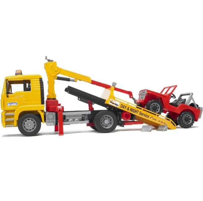 BRUDER MAN TGA pomoc drogowa z Jeepem