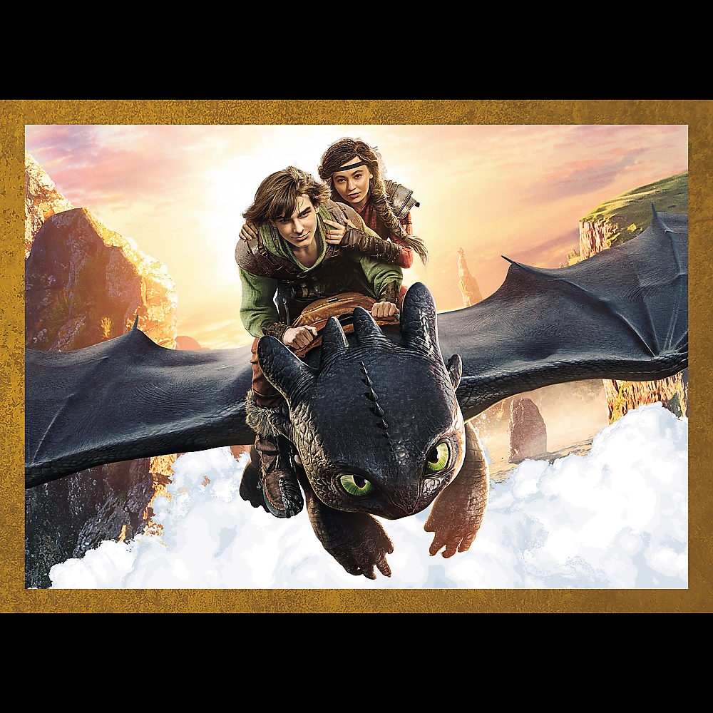 PUZZLE 4w1 Smocze dni HowToTrainYourDragon 34678