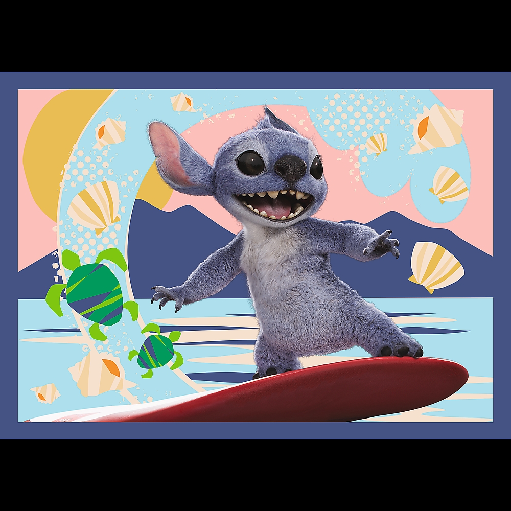 PUZZLE 4w1 Wakacje na Hawajach/Disney Stitch 34666