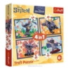 PUZZLE 4w1 Wakacje na Hawajach/Disney Stitch 34666