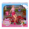 Barbie lalka Pink Passport na rowerze HWJ00 /3