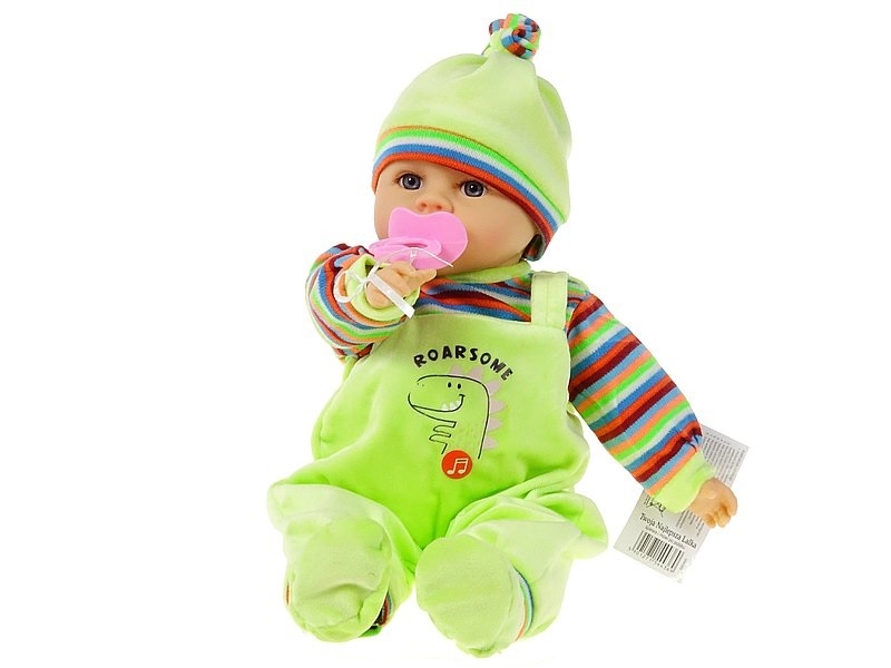 Lalka bobas ze smoczkiem mówi po polsku 35cm