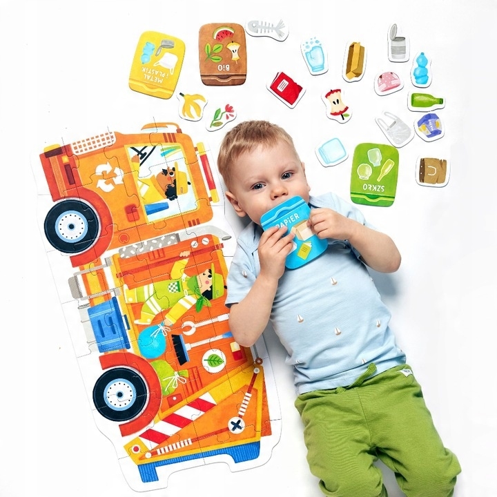 CzuCzu moto puzzle Śmieciarka 94010