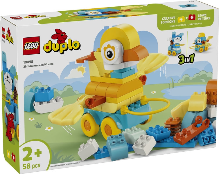 LEGO DUPLO 3w1 Zwierzątka na kółkach 10448
