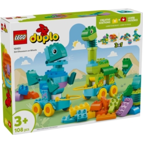 LEGO DUPLO 3w1 dinozaury na kółkach 10451