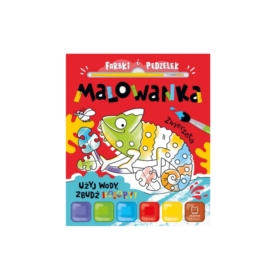 Farbki i pędzelek. Malowanka. Użyj wody, zbudź...