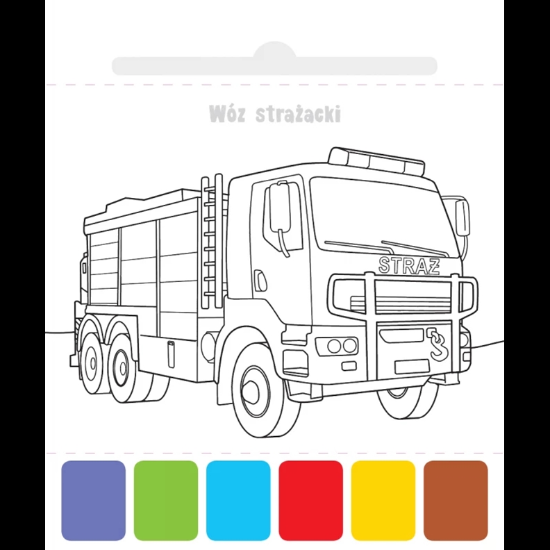 Farbki i pędzelek. Malowanka. Użyj wody, zbudź...