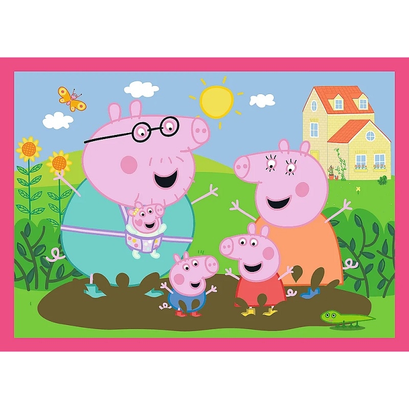 Puzzle 4w1 Peppa uwielbia przygody 34672