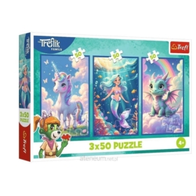 Puzzle 3x50 Razem w kolorowym świecie 34879