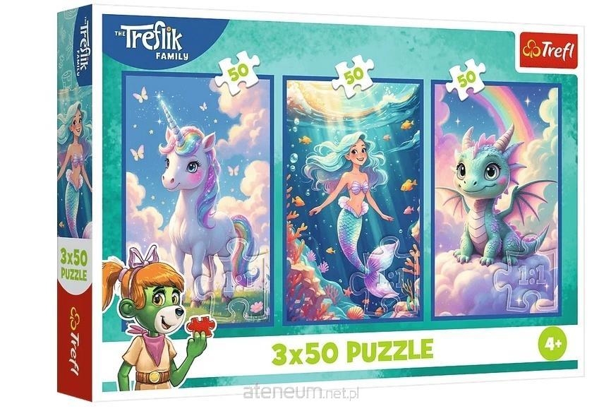 Puzzle 3x50 Razem w kolorowym świecie 34879